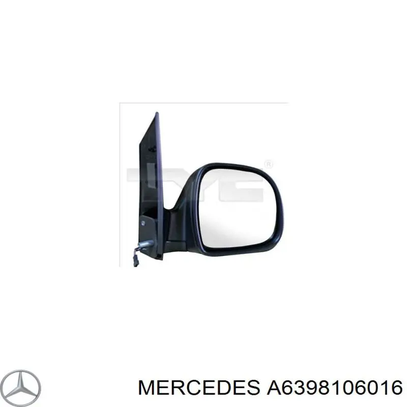 Правое боковое зеркало A6398106016 Mercedes