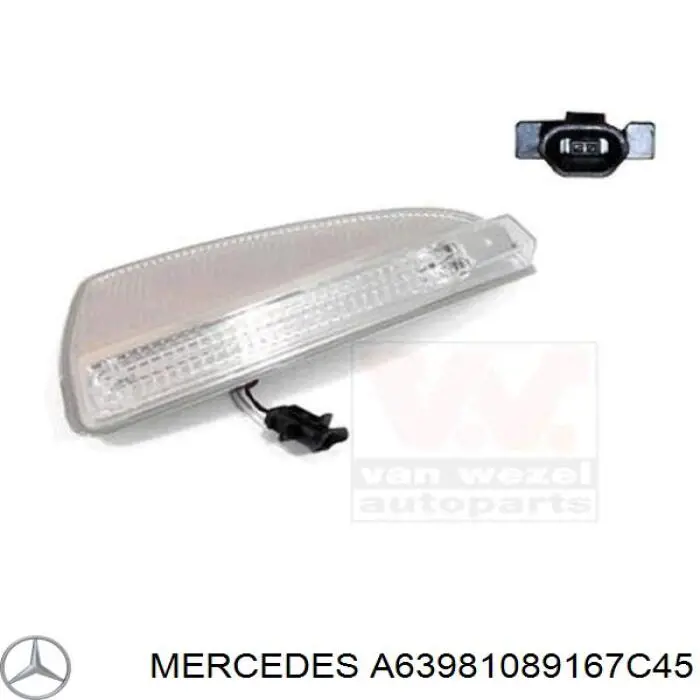 Левое боковое зеркало A63981089167C45 Mercedes