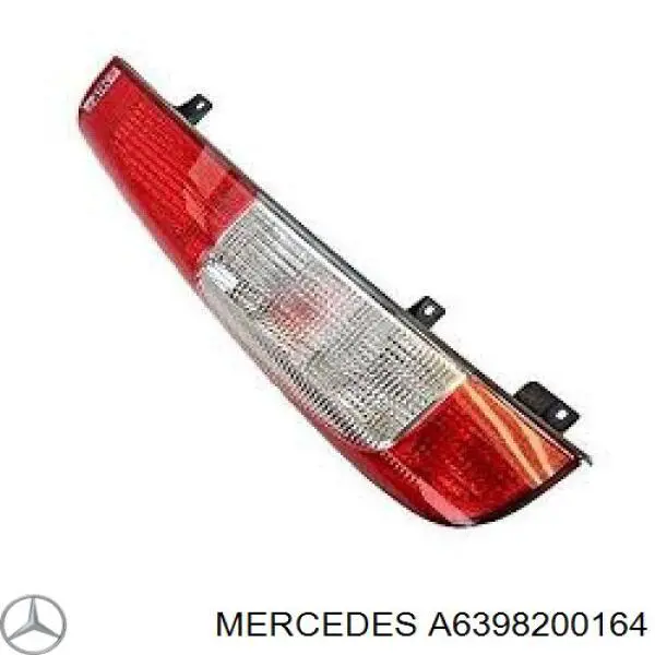 A6398200164 Mercedes lanterna traseira esquerda