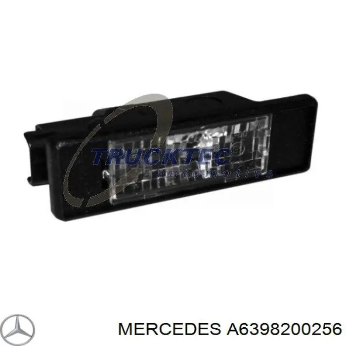 A6398200256 Mercedes lanterna da luz de fundo de matrícula traseira