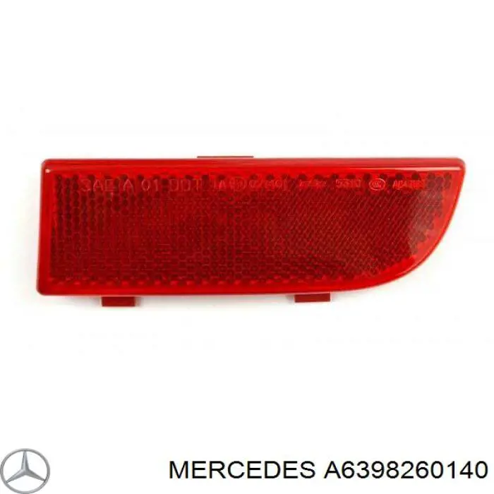 A6398260140 Mercedes катафот (отражатель заднего бампера правый)