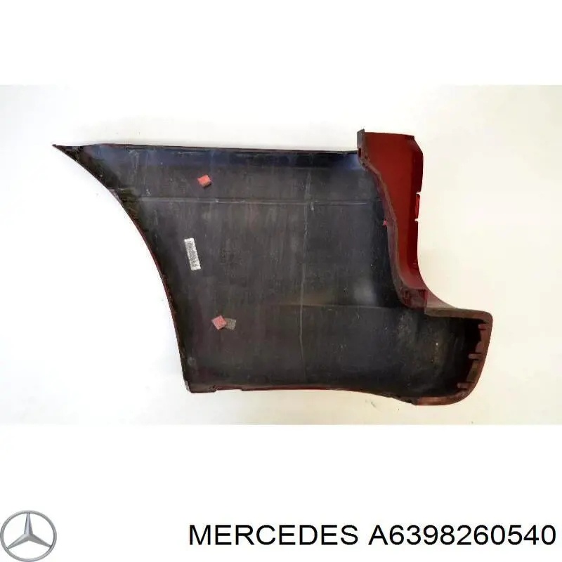 A6398260540 Mercedes катафот (отражатель заднего бампера правый)