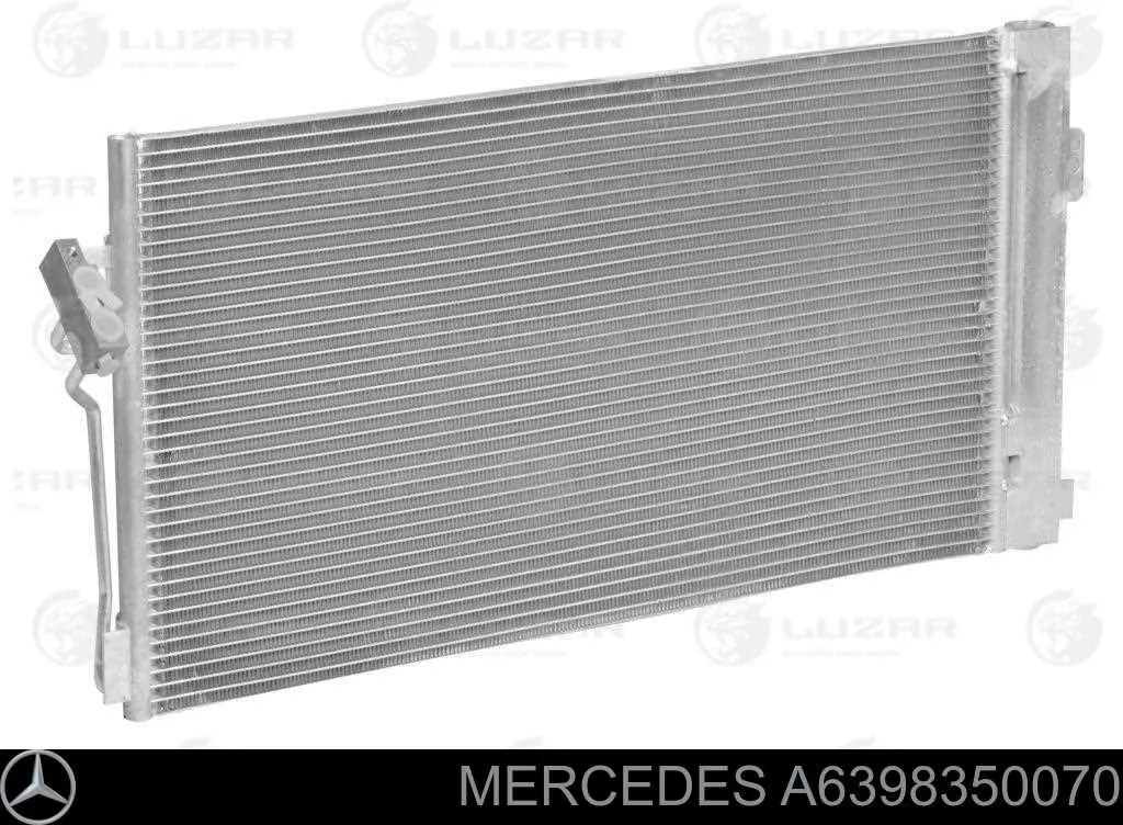 A6398350070 Mercedes radiador de aparelho de ar condicionado