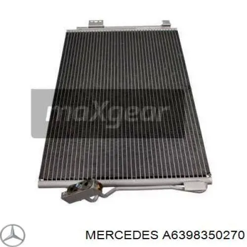 A6398350270 Mercedes radiador de aparelho de ar condicionado
