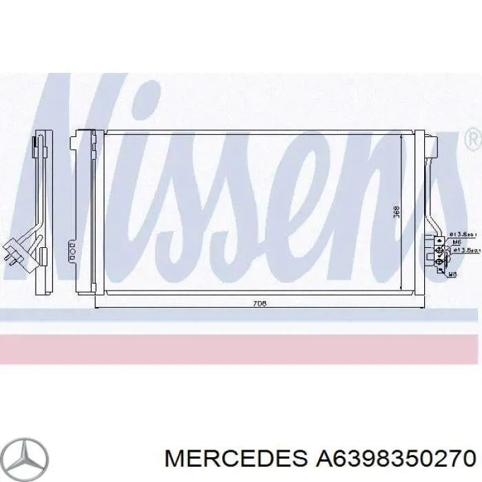 Конденсатор кондиционера Mercedes A6398350270 цена, от 92.49 USD