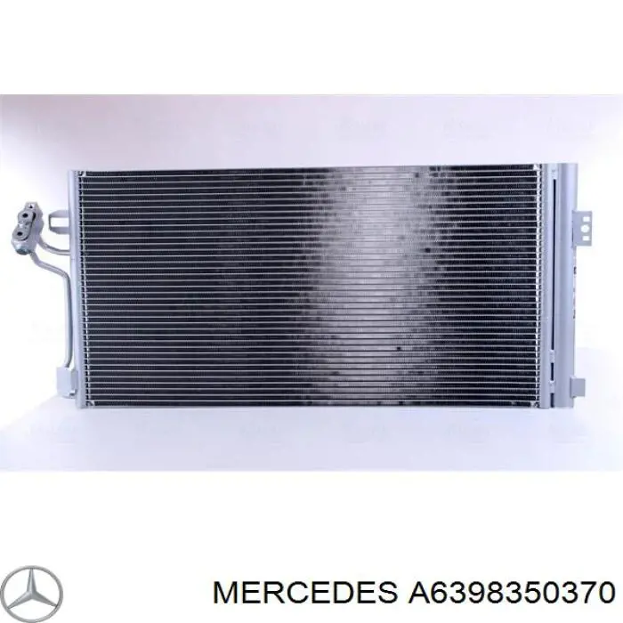 A6398350370 Mercedes radiador de aparelho de ar condicionado