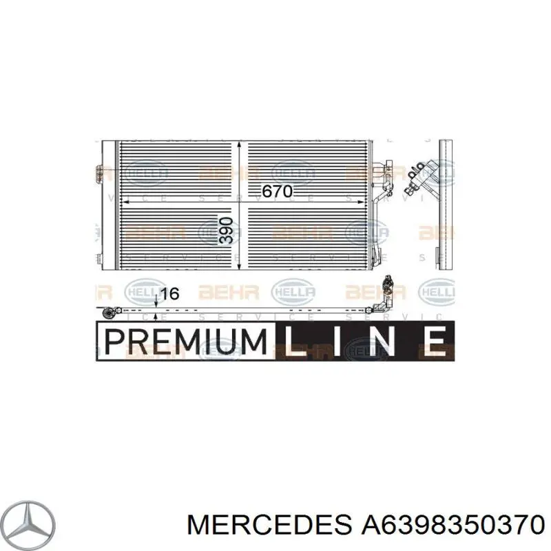 Радиатор охлаждения кондиционера Mercedes A6398350370