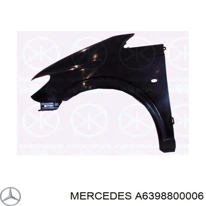 A6398800006 Mercedes pára-lama dianteiro esquerdo