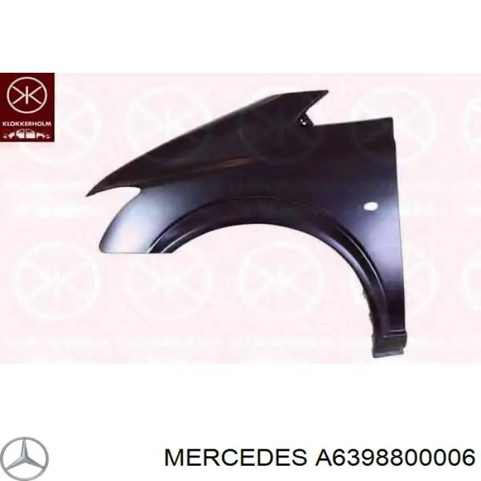 Крыло переднее левое A6398800006 Mercedes