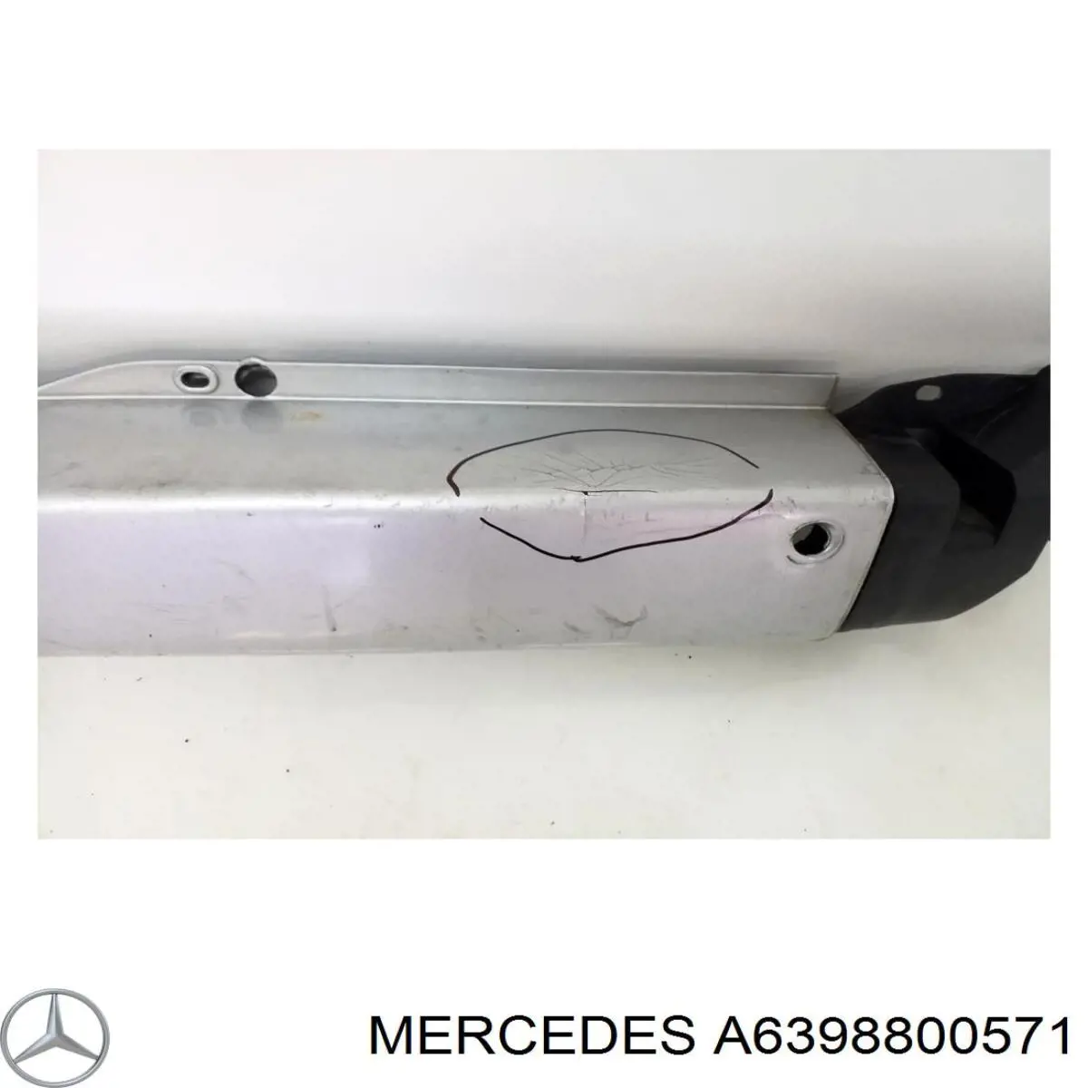 A6398800571 Mercedes pára-choque traseiro