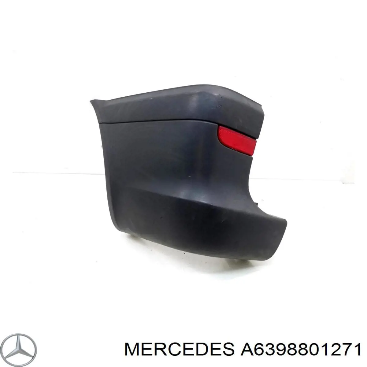 6398801271 Mercedes бампер задний, левая часть