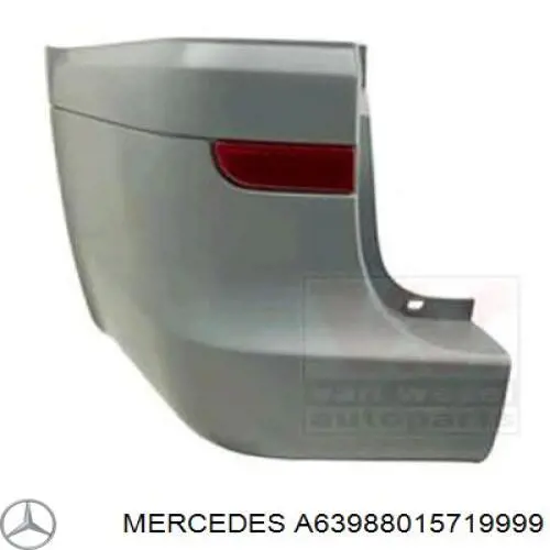 A63988015719999 Mercedes pára-choque traseiro, parte direita