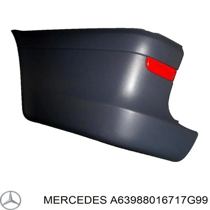 A63988016717G99 Mercedes pára-choque traseiro, parte esquerda