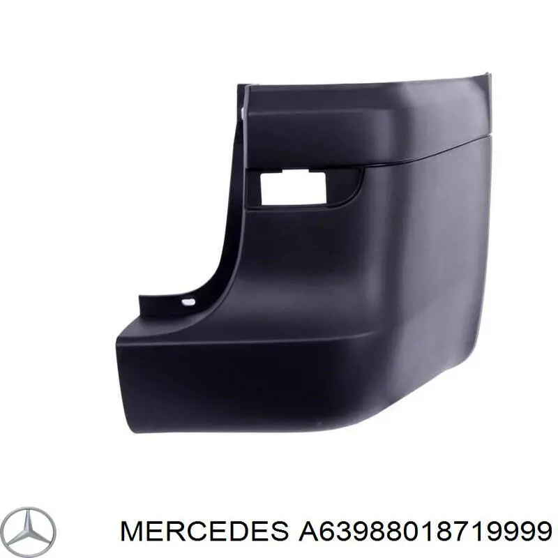 A63988018719999 Mercedes pára-choque traseiro, parte esquerda