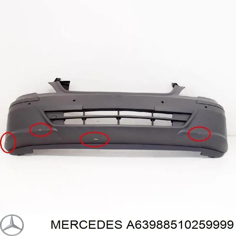 Купить A63988510259999 Mercedes Буфер (бампер) передний