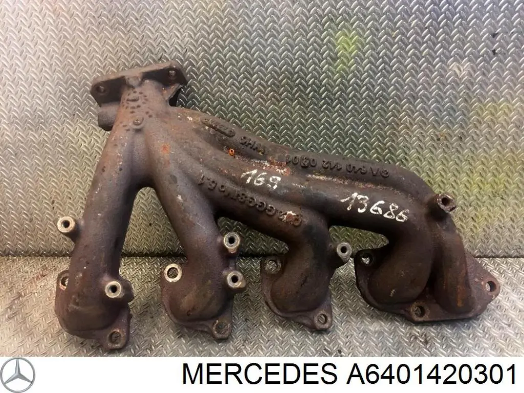  Tubo coletor de escape Mercedes B monovolume (W245) (2005 - 2011) 