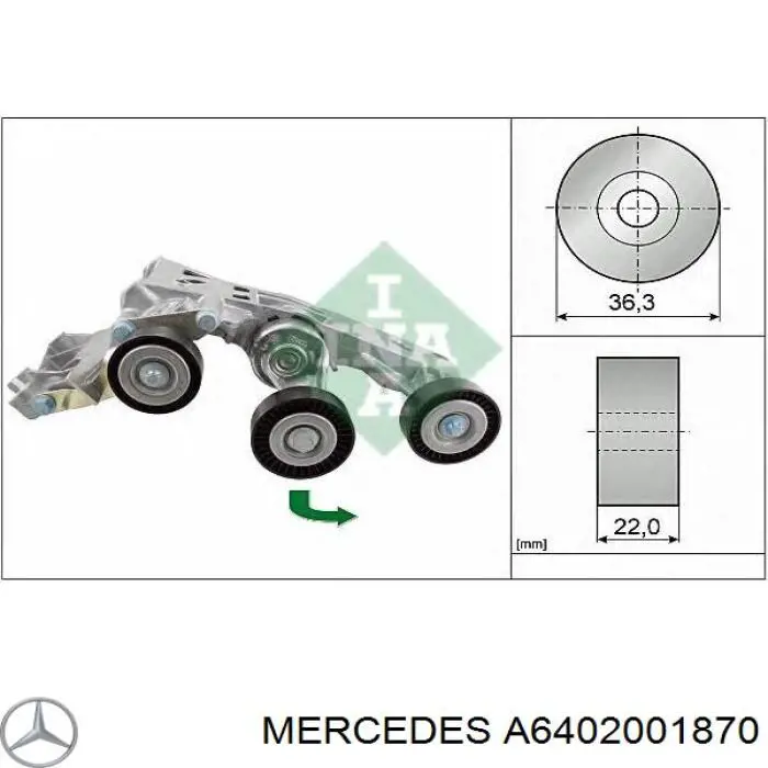 A6402001870 Mercedes натяжитель приводного ремня