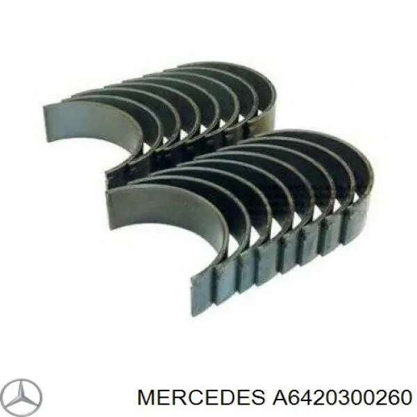A6420300260 Mercedes folhas inseridas de cambota de biela, kit, padrão (std)