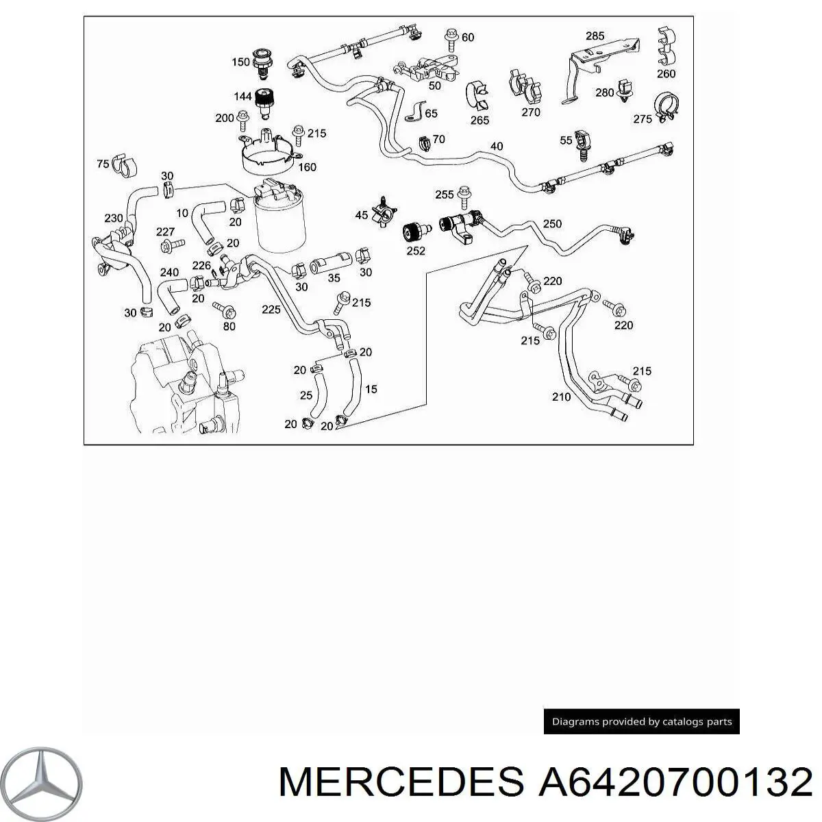 Трубка топливная сдвоенная Mercedes A6420700132 цена, от 12.67 USD
