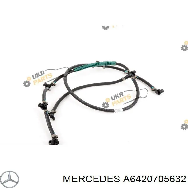 Трубка топливная, обратная от форсунок Mercedes A6420705632