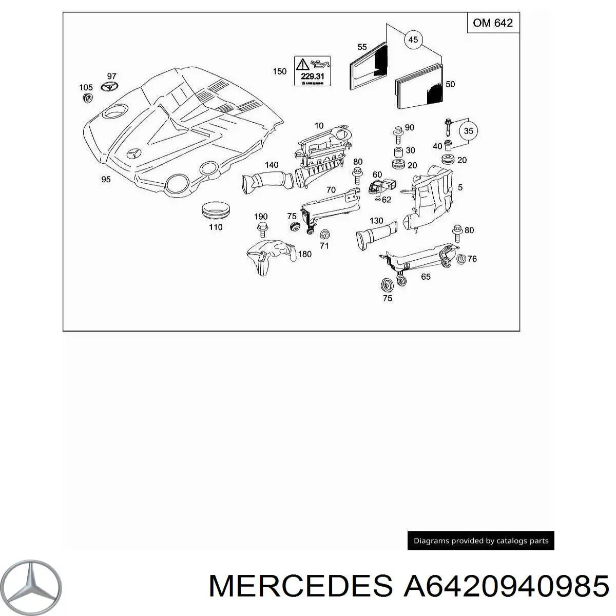  Mercedes A6420940985 цена, от 1.24 USD