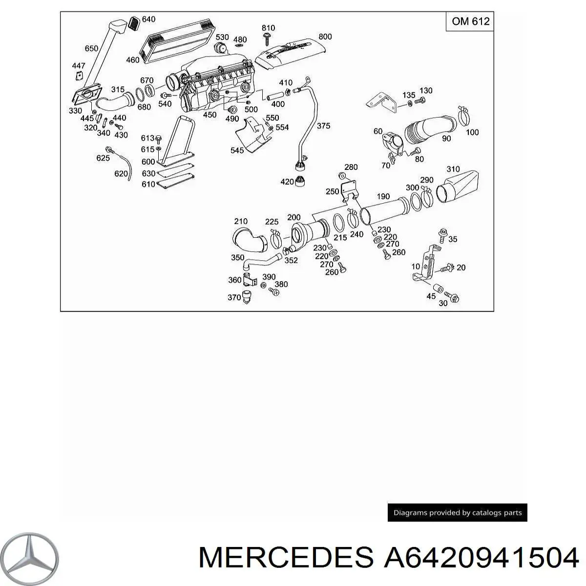 Воздушный фильтр A6420941504 Mercedes