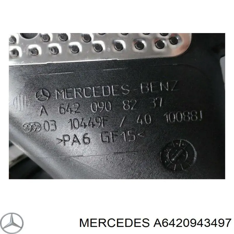 A6420943497 Mercedes sensor de fluxo (consumo de ar, medidor de consumo M.A.F. - (Mass Airflow))
