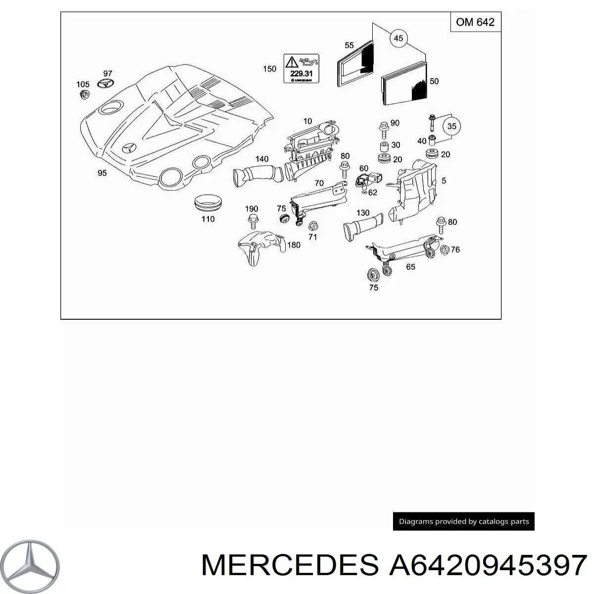  Mercedes A6420945397 цена, от 51.92 USD
