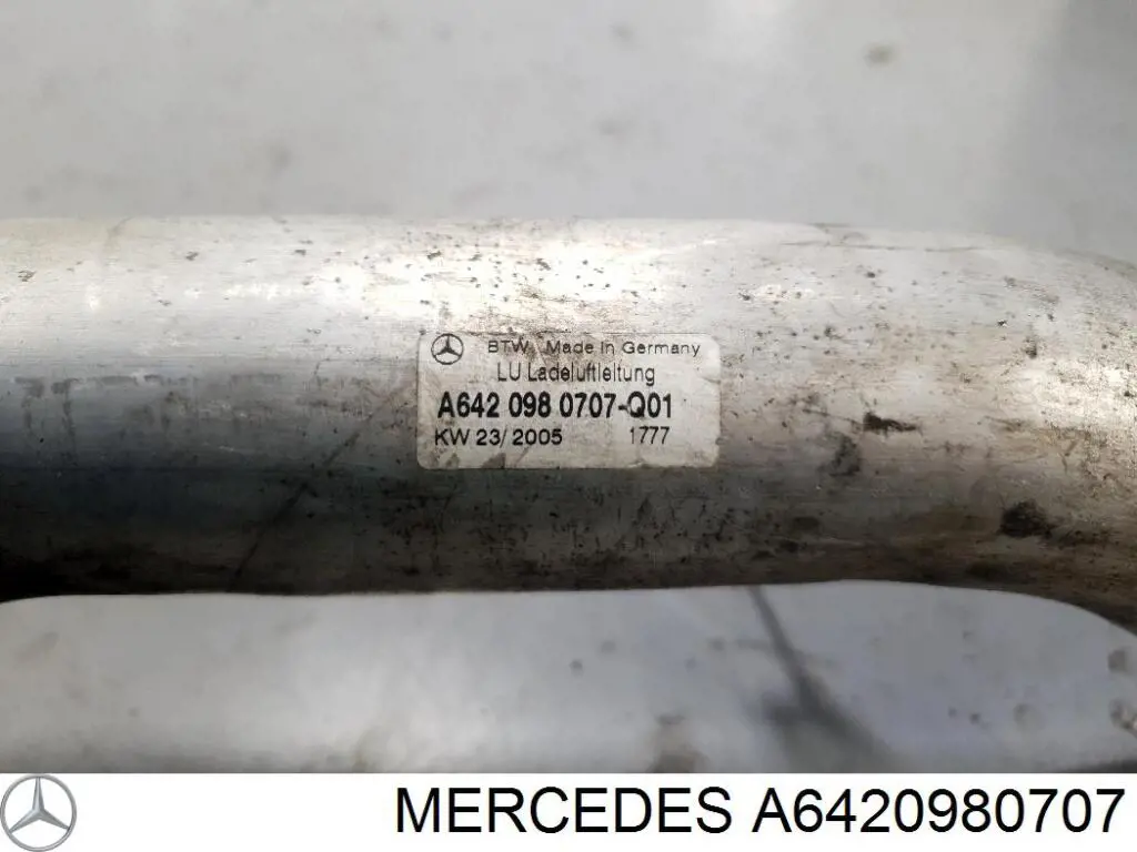 Купить 6420982107 Mercedes Патрубок воздушный, вход в турбину (наддув)