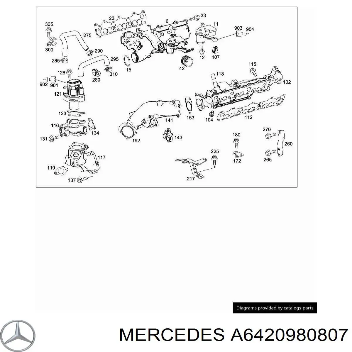 Купить A6420980807 Mercedes 