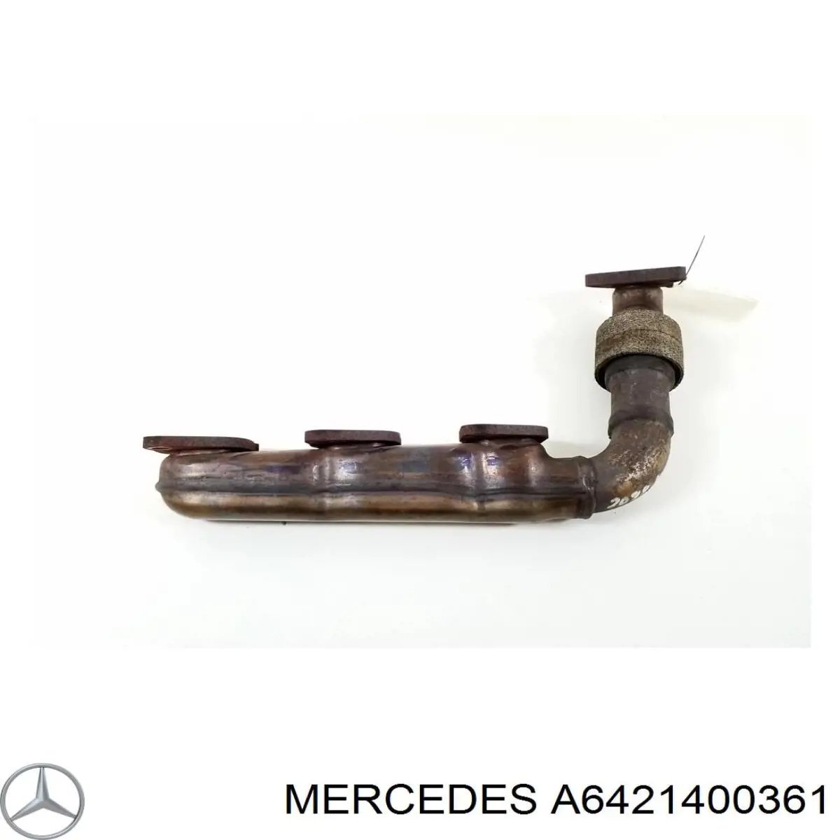 A6421400361 Mercedes tubo coletor de escape esquerdo