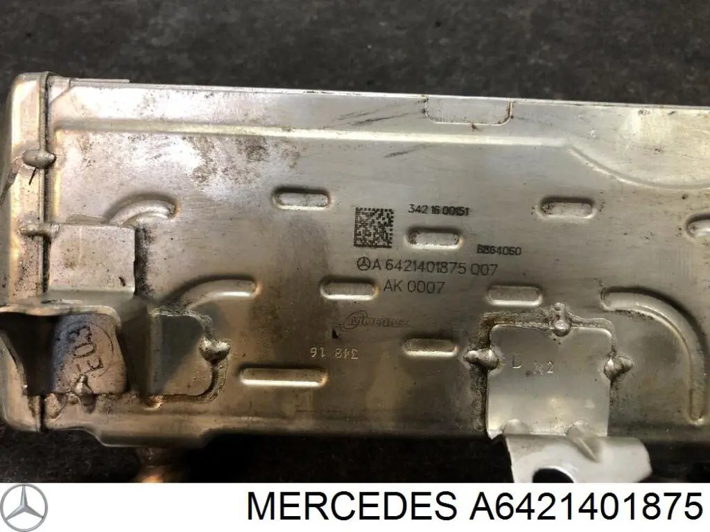 A6421401875 Mercedes radiador do sistema egr de recirculação dos gases de escape