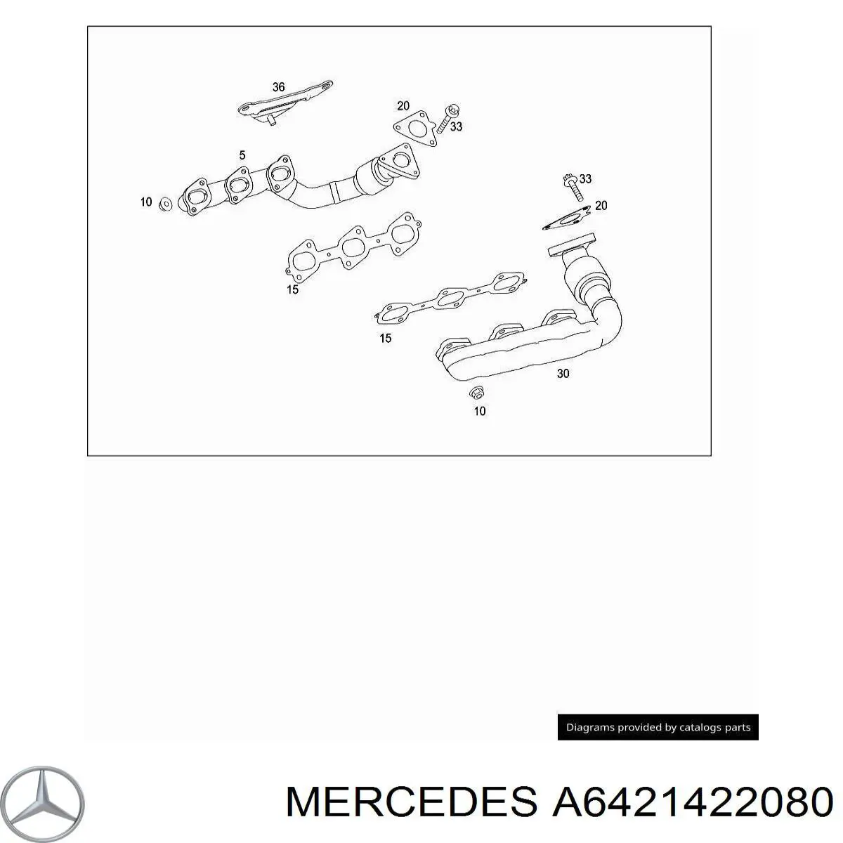 A6421422080 Mercedes прокладка турбины выхлопных газов, выпуск