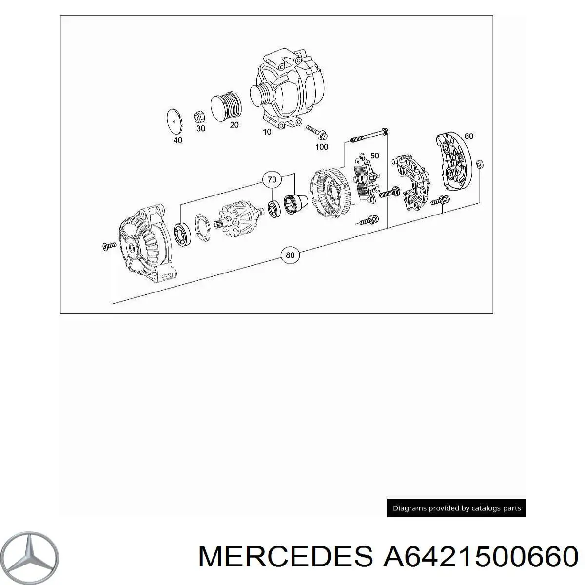 Купить A6421500660 Mercedes Шкив ремня генератора