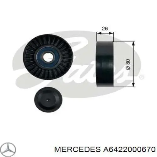 Купить A6422000670 Mercedes Паразитный ролик