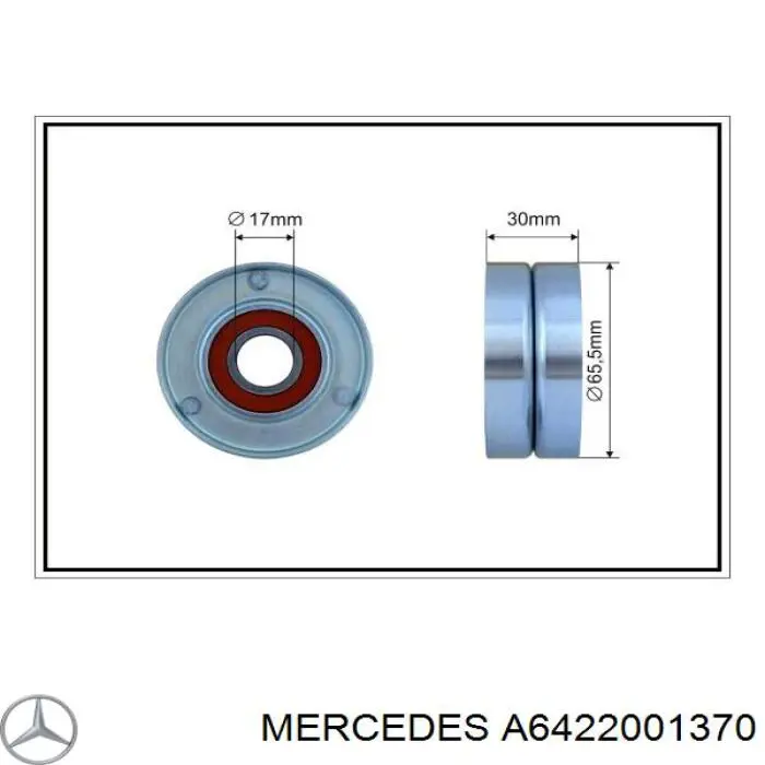 Reguladora de tensão da correia de transmissão A6422001370 Mercedes