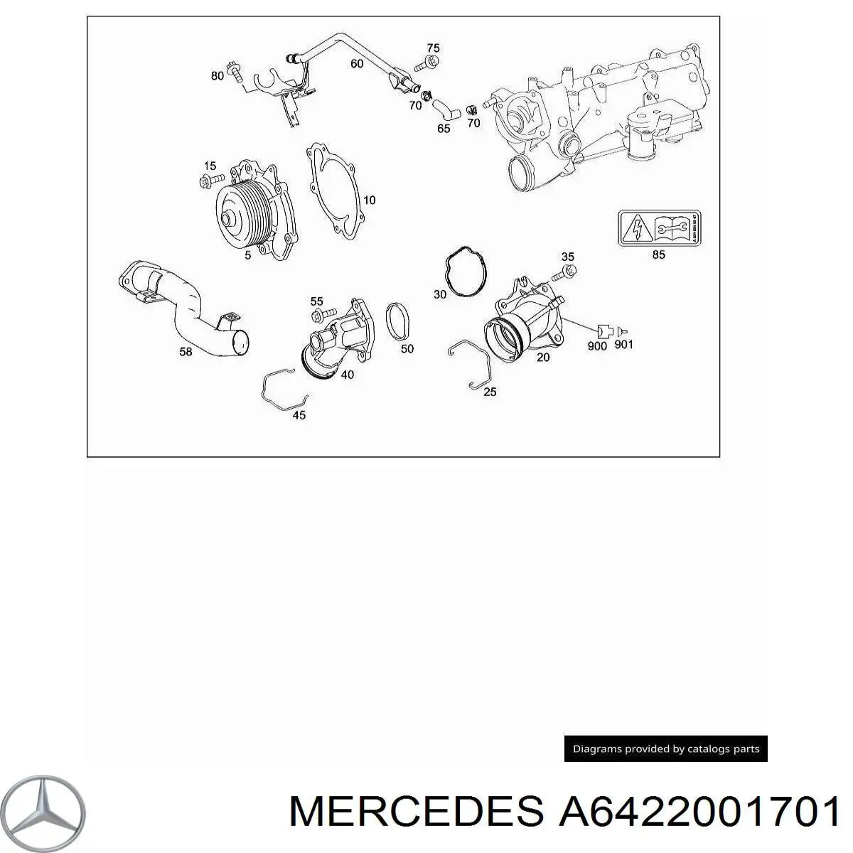 A6422001701 Mercedes Насос водяной