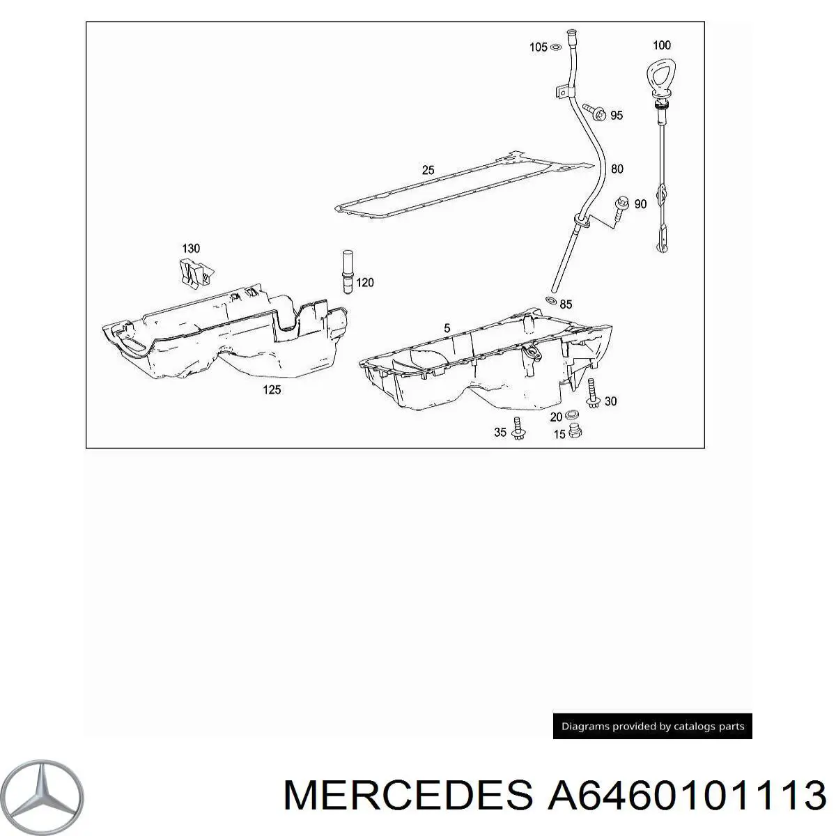 A6460101113 Mercedes panela de óleo de cárter do motor