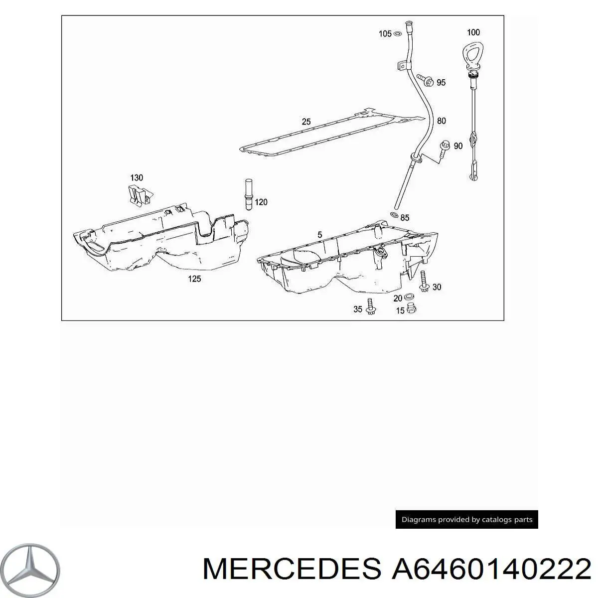 A6460140222 Mercedes прокладка поддона картера двигателя