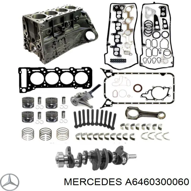 A6460300060 Mercedes вкладыши коленвала шатунные, комплект, стандарт (std)
