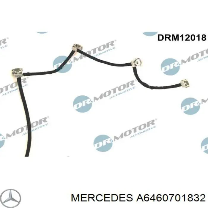 A6460701832 MERCEDES Tubería de retorno de combustible de los inyectores original y equivalente