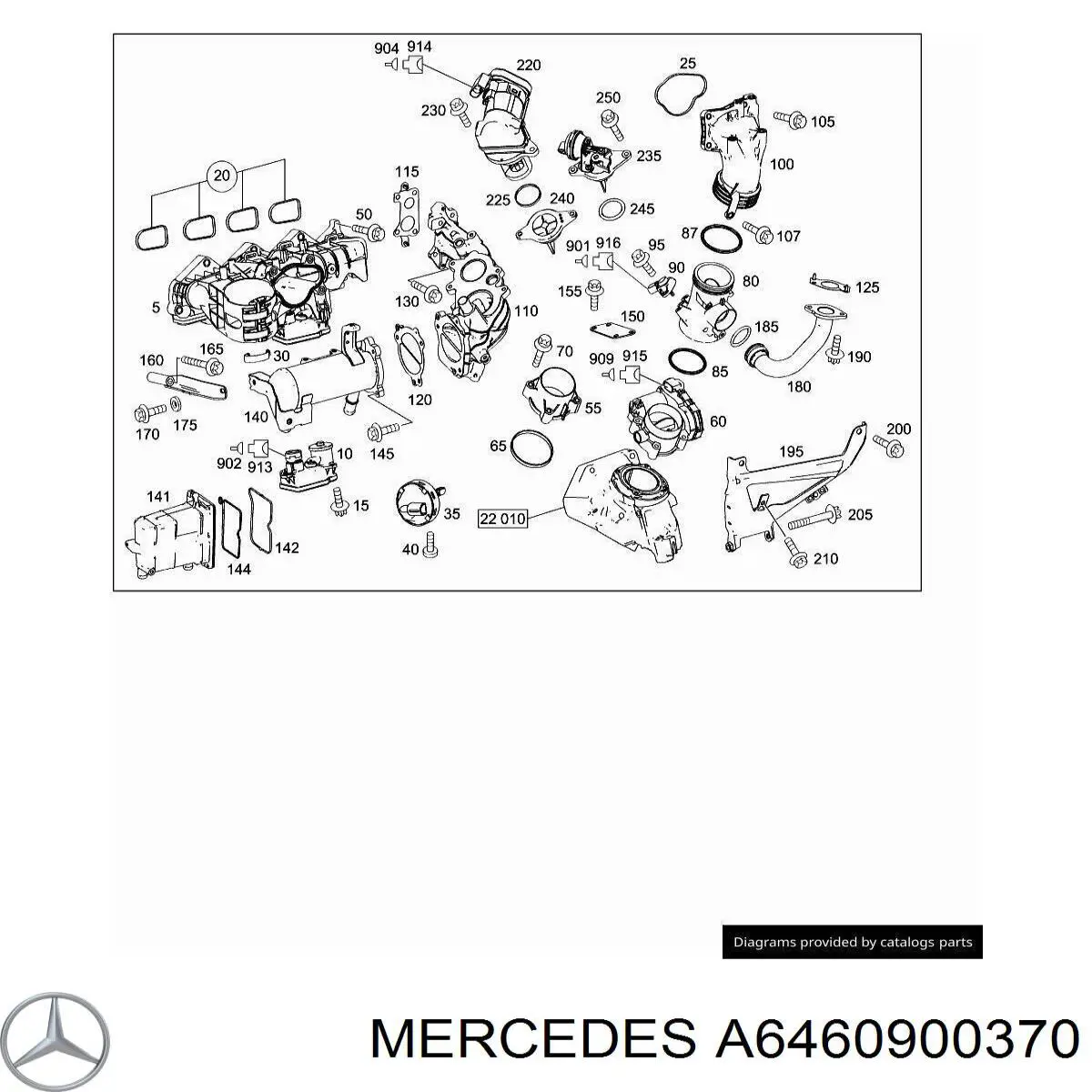Дроссельная заслонка в сборе Mercedes A6460900370 цена, от 452.08 USD