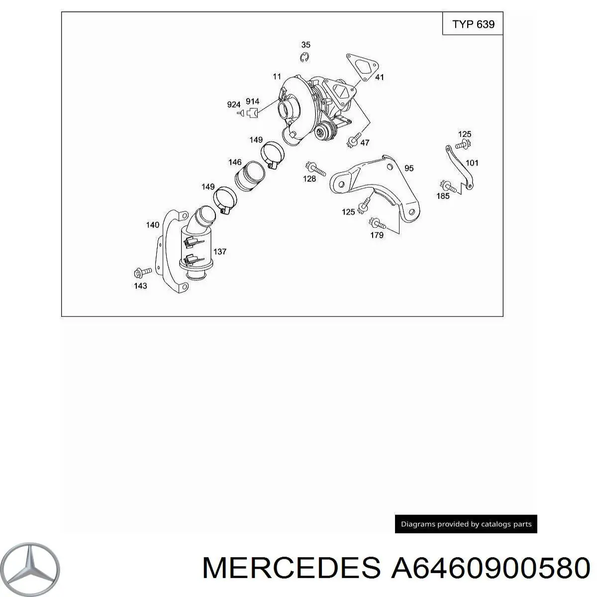 6460901780 Mercedes турбина