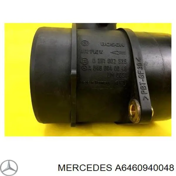 A6460940048 Mercedes sensor de fluxo (consumo de ar, medidor de consumo M.A.F. - (Mass Airflow))