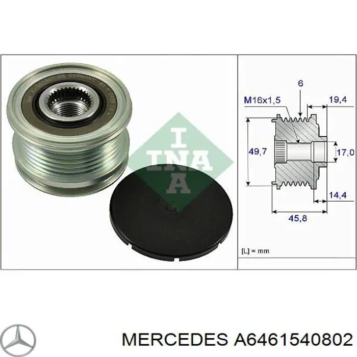 A6461540802 Mercedes gerador