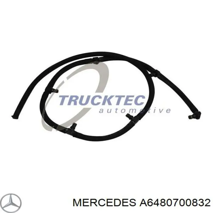 A6480700832 Mercedes tubo de combustível, inverso desde os injetores