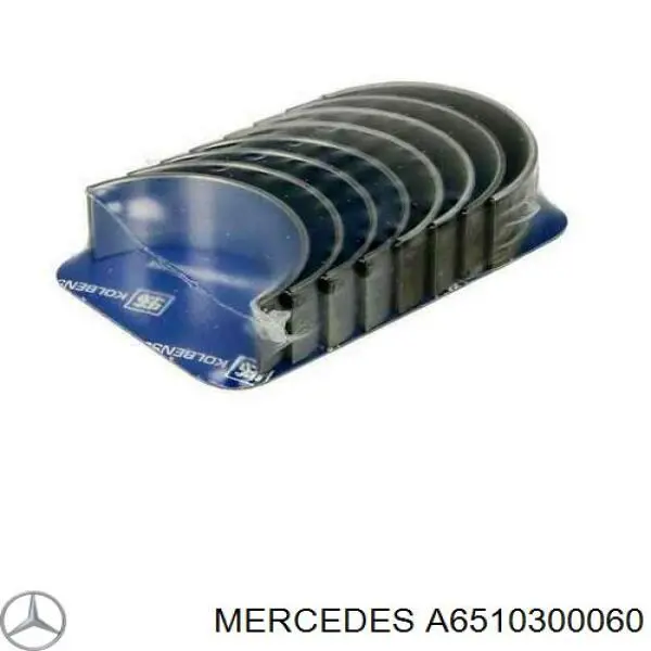 A6510300060 Mercedes вкладыши коленвала шатунные, комплект, стандарт (std)
