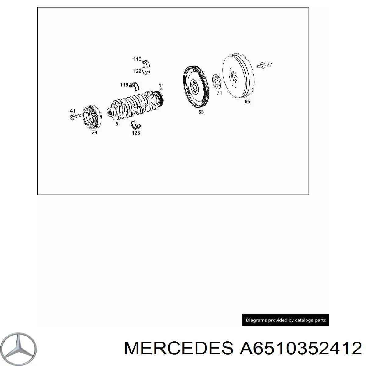 Шкив коленвала A6510352412 Mercedes