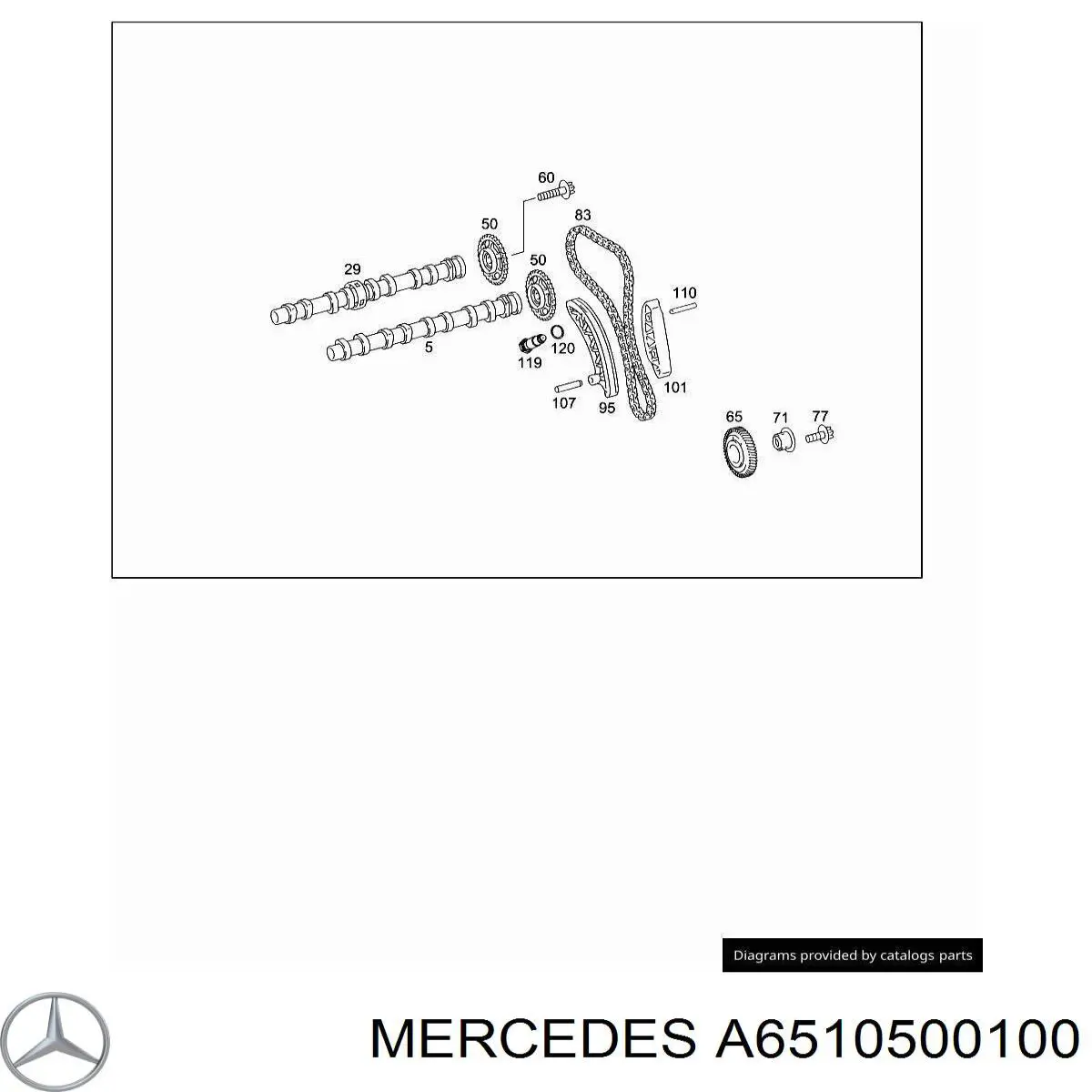 A6510500100 Mercedes натяжитель цепи грм