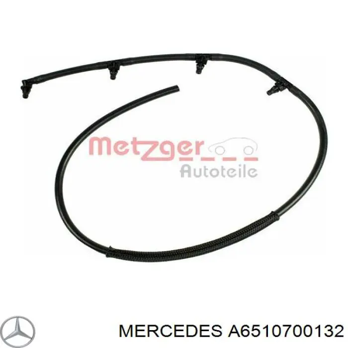 Трубка топливная, обратная от форсунок Mercedes A6510700132